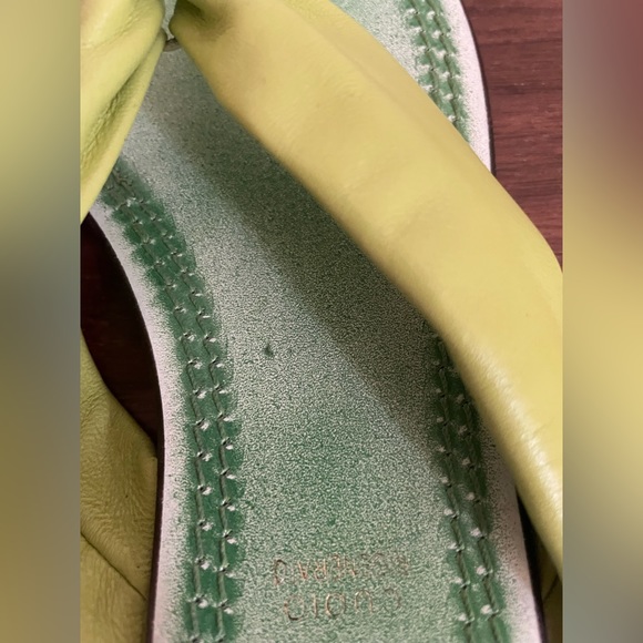 Made in Italy Lalu Green Flat Bonded Leather Sandals Size 37 - Picture 7 of 11